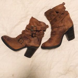 Steve Madden Cognac Brown Booties
